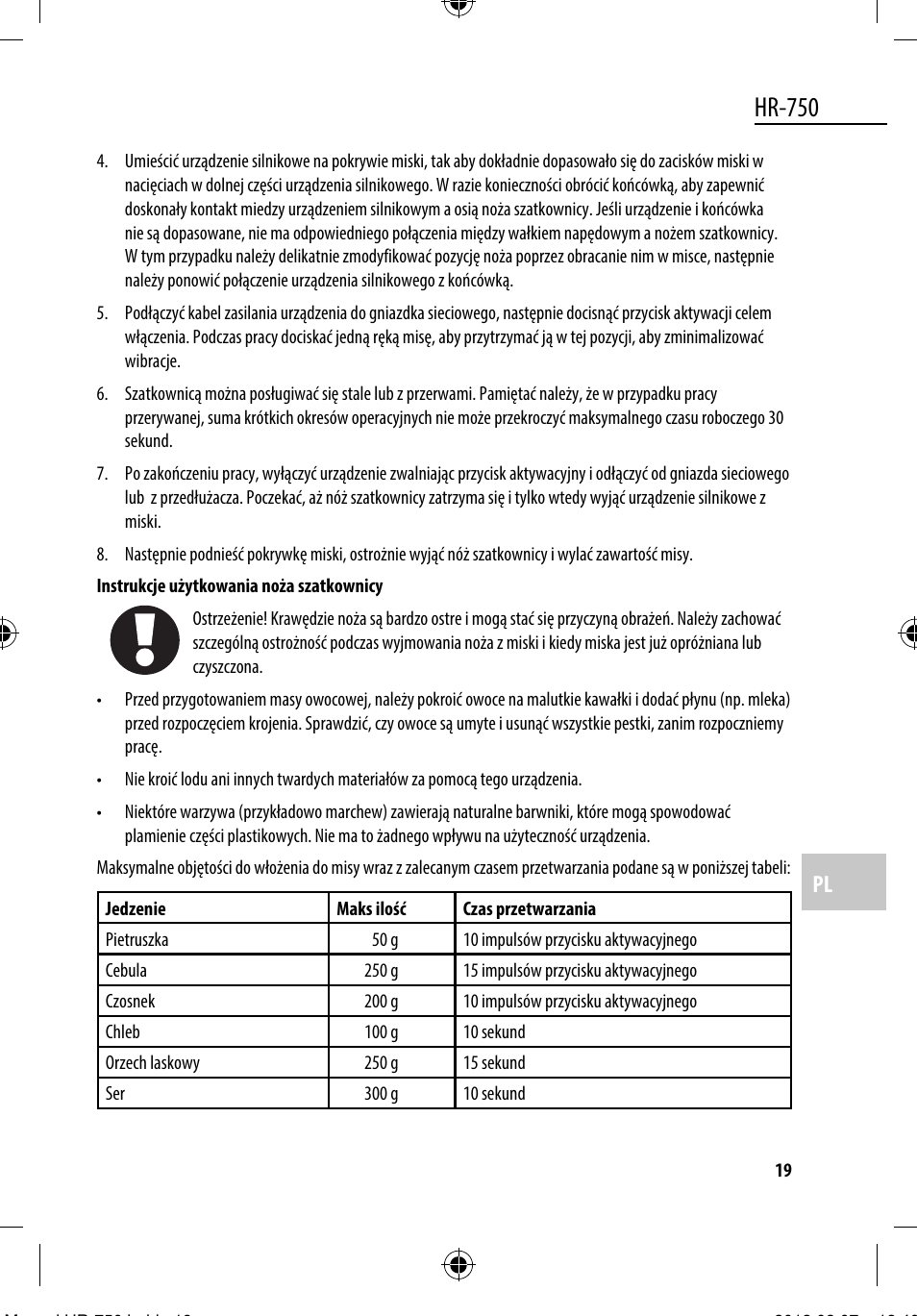 Hr-750 | Dyras HR-750 User Manual | Page 19 / 53