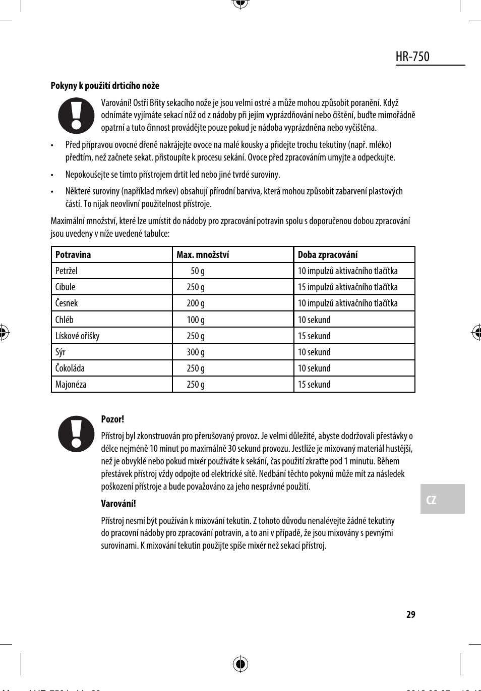 Hr-750 | Dyras HR-750 User Manual | Page 29 / 53