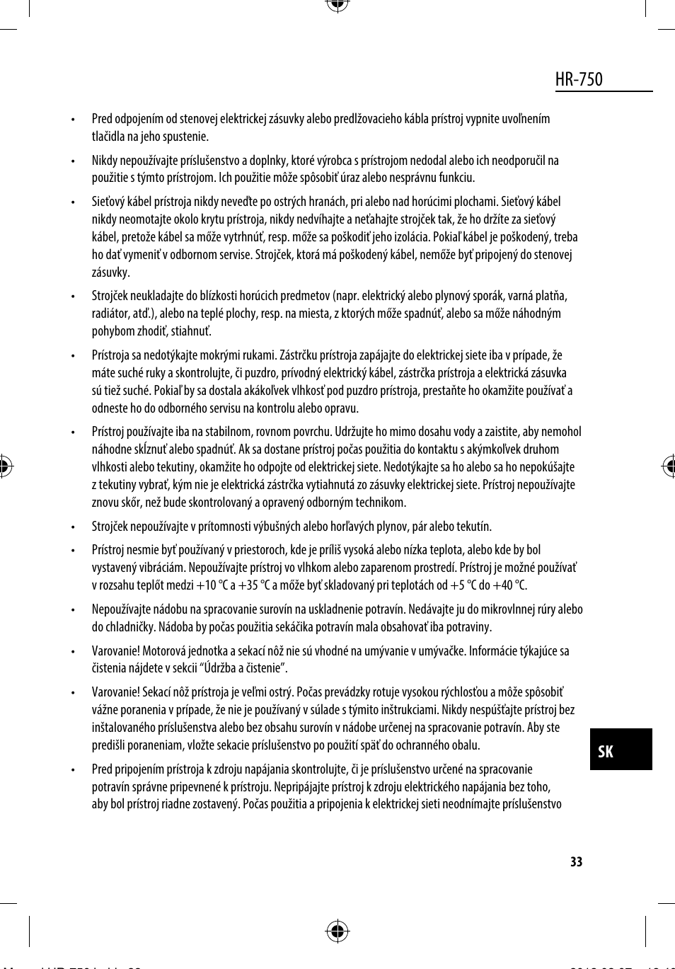 Hr-750 | Dyras HR-750 User Manual | Page 33 / 53