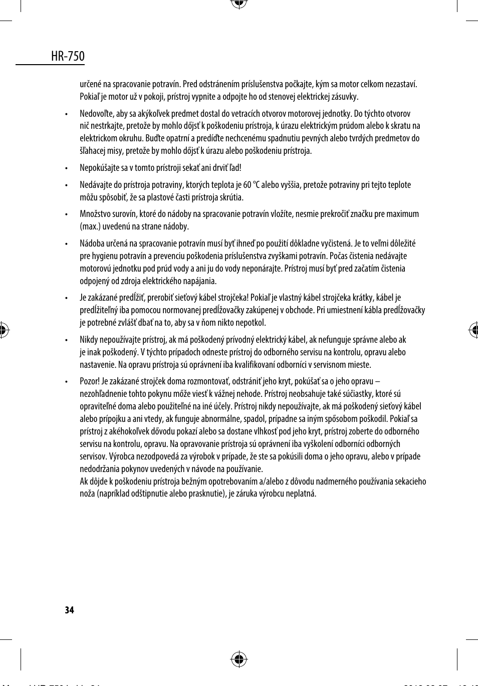 Hr-750 | Dyras HR-750 User Manual | Page 34 / 53
