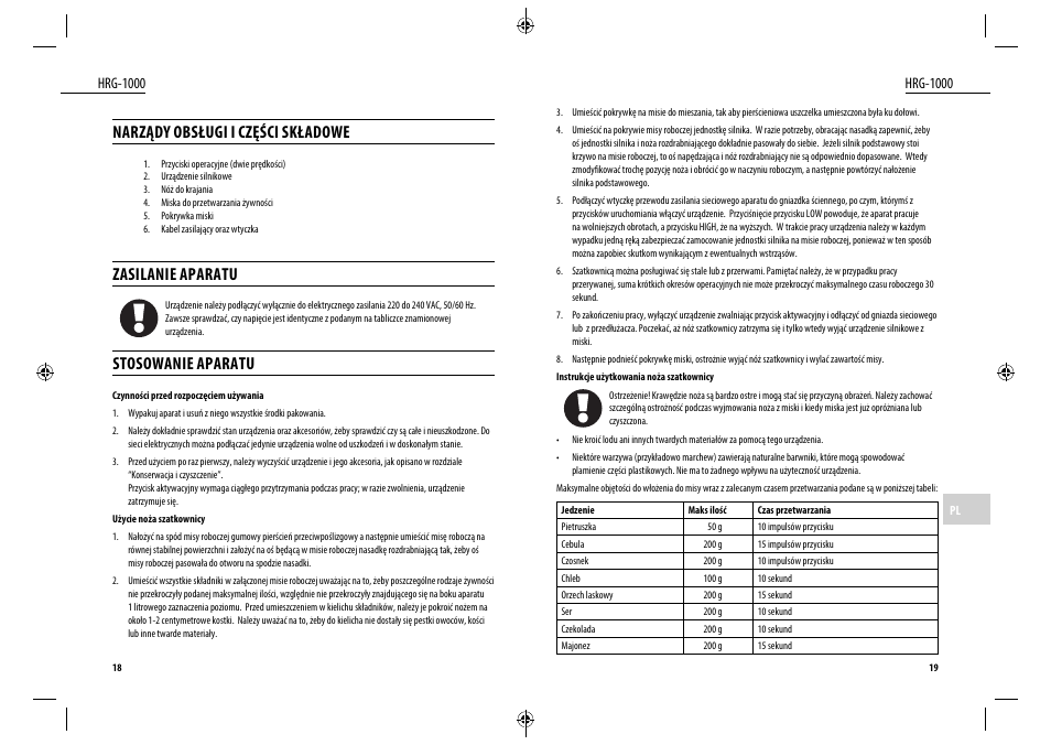 Narządy obsługi i części składowe, Zasilanie aparatu, Stosowanie aparatu | Hrg-1000 | Dyras HRG-1000 User Manual | Page 10 / 25