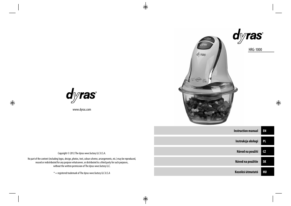 Dyras HRG-1000 User Manual | Page 2 / 25
