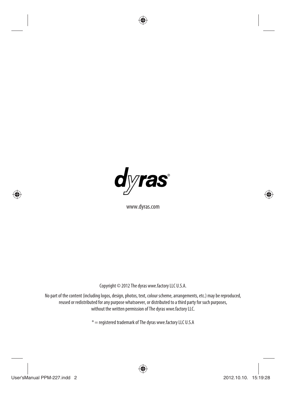 Dyras PPM-227 User Manual | Page 2 / 33