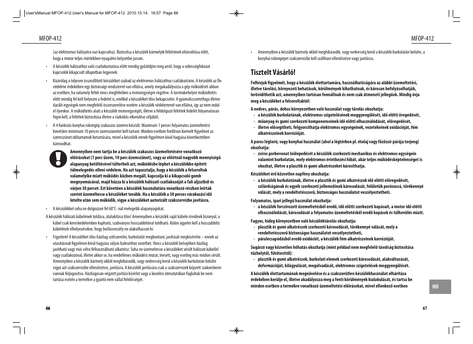 Tisztelt vásárló, Mfop-412 | Dyras MFOP-412 User Manual | Page 34 / 41