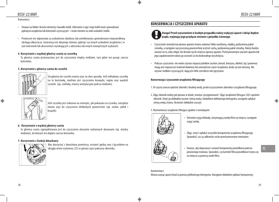 Bssv-2218wf, Bssv-2218wf pl | Dyras BSSV-2218WF User Manual | Page 15 / 39