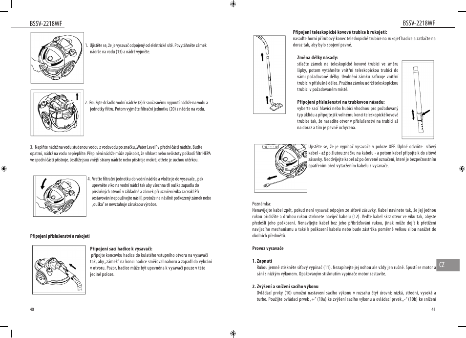 Bssv-2218wf, Bssv-2218wf cz | Dyras BSSV-2218WF User Manual | Page 21 / 39