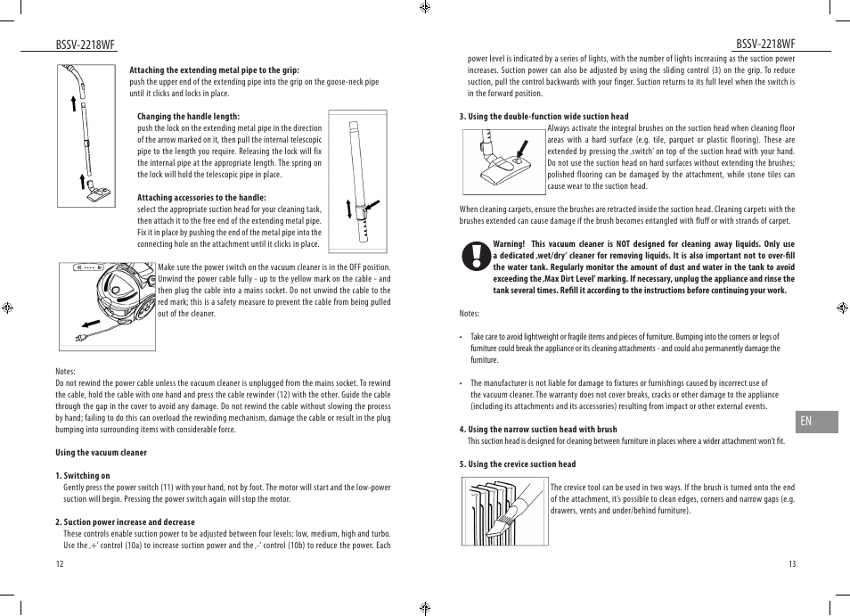 Dyras BSSV-2218WF User Manual | Page 7 / 39