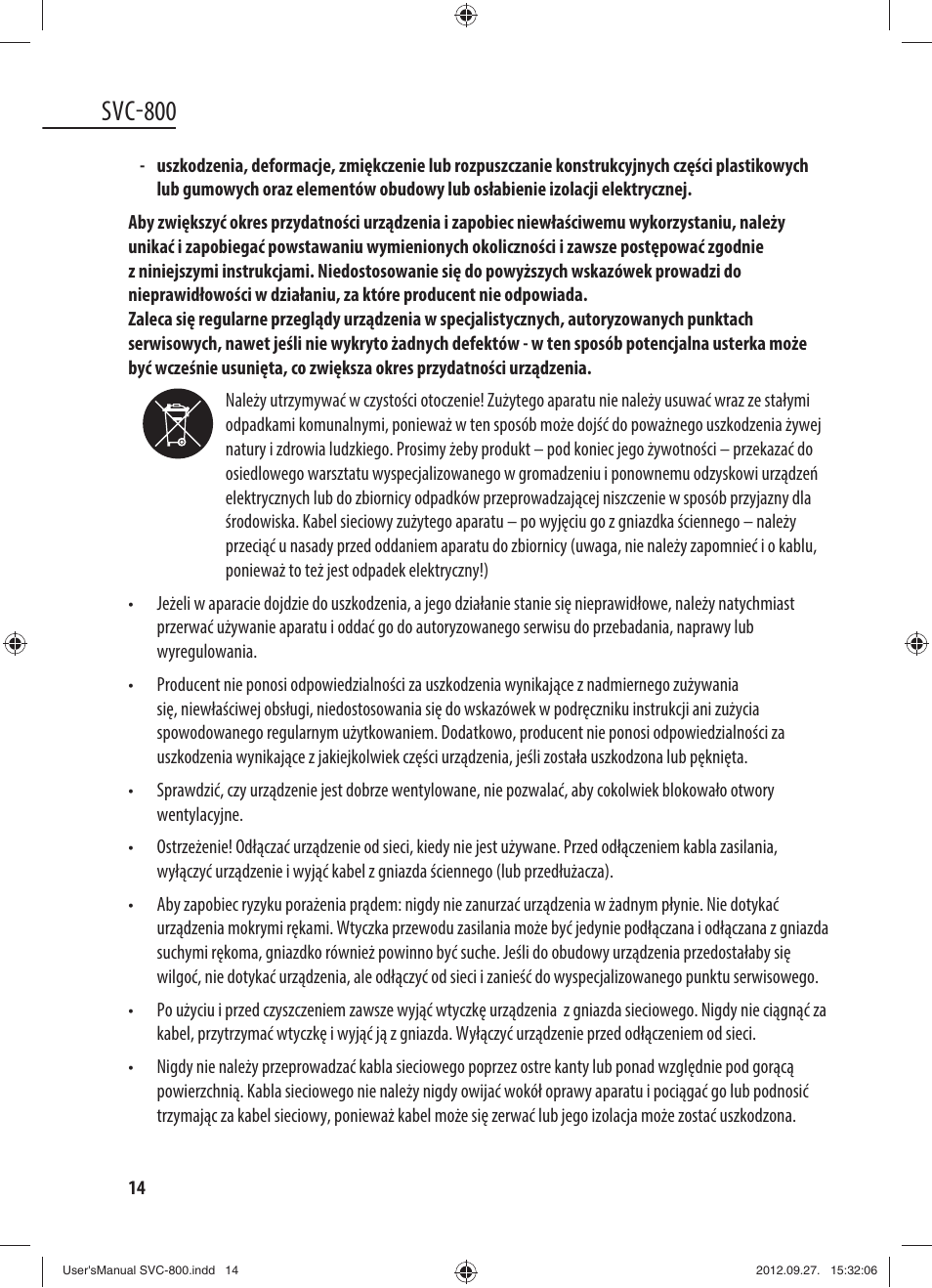 Svc-800 | Dyras SVC-800 User Manual | Page 14 / 45