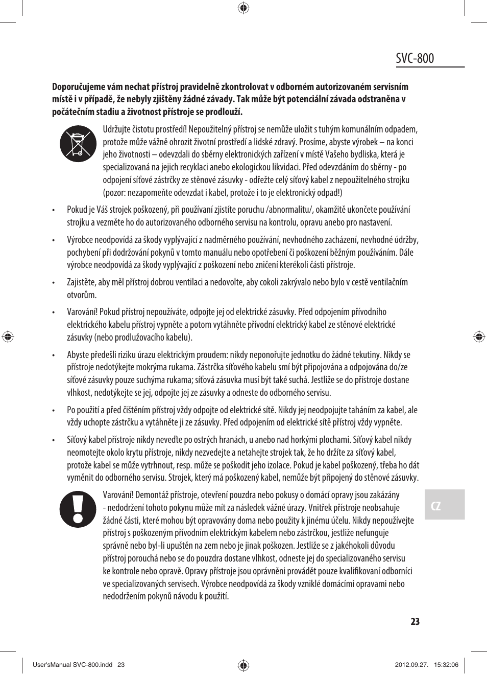 Svc-800 | Dyras SVC-800 User Manual | Page 23 / 45