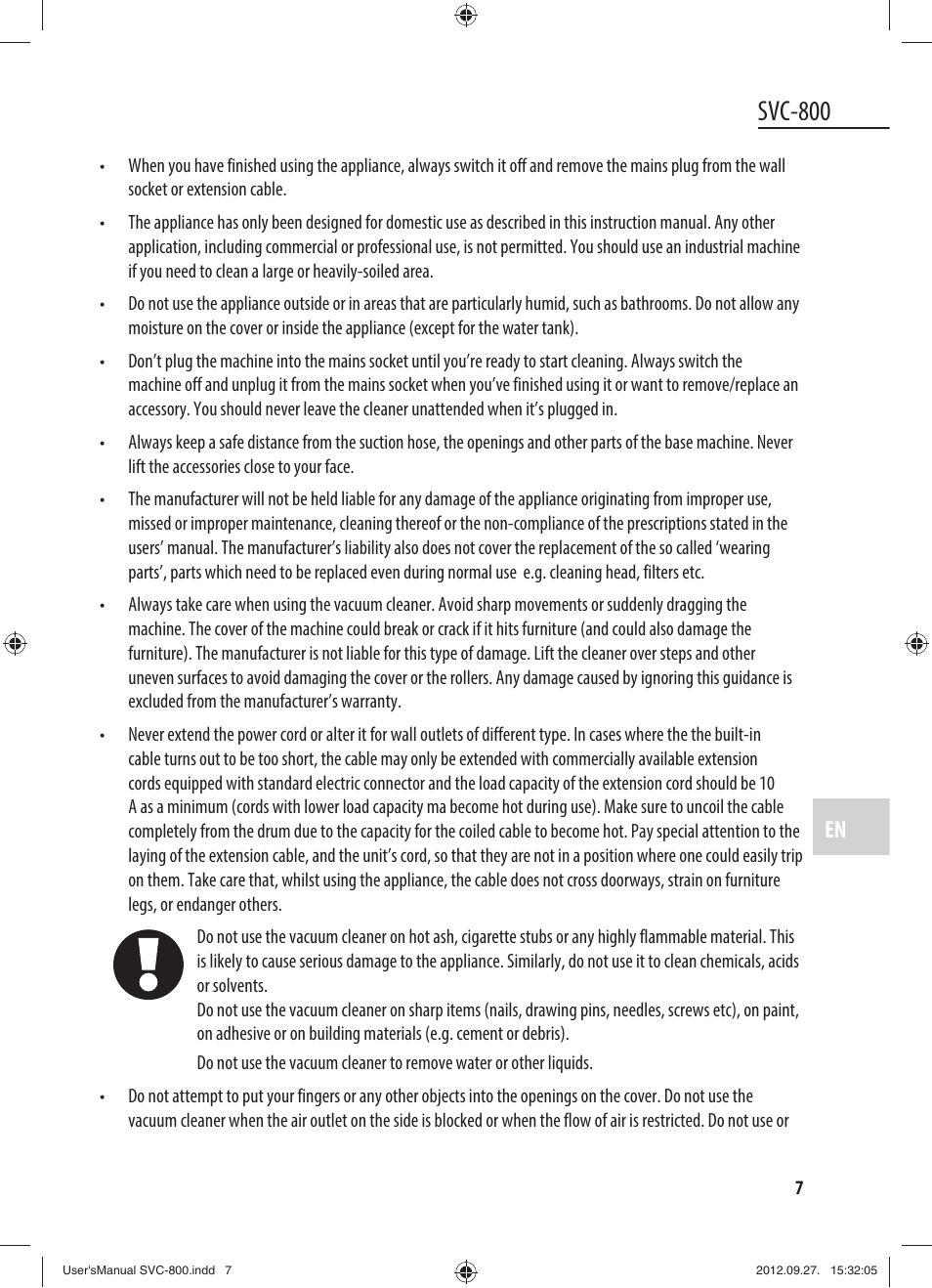 Svc-800 | Dyras SVC-800 User Manual | Page 7 / 45