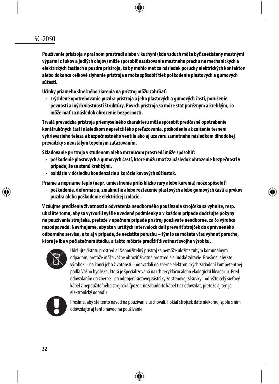 Sc-2050 | Dyras SC-2050 User Manual | Page 32 / 45