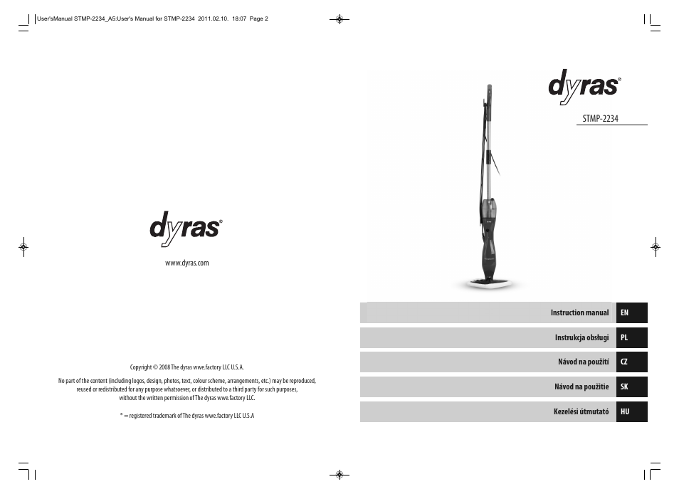 Dyras STMP-2234 User Manual | Page 2 / 31