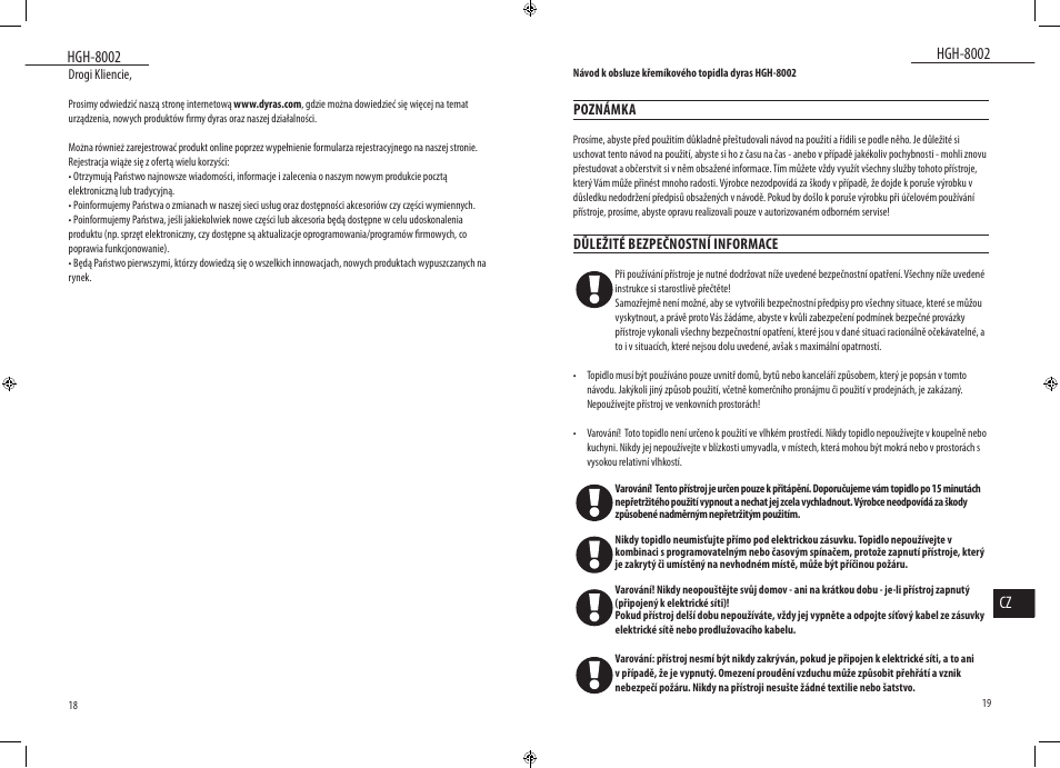 Dyras HGH-8002 User Manual | Page 10 / 23