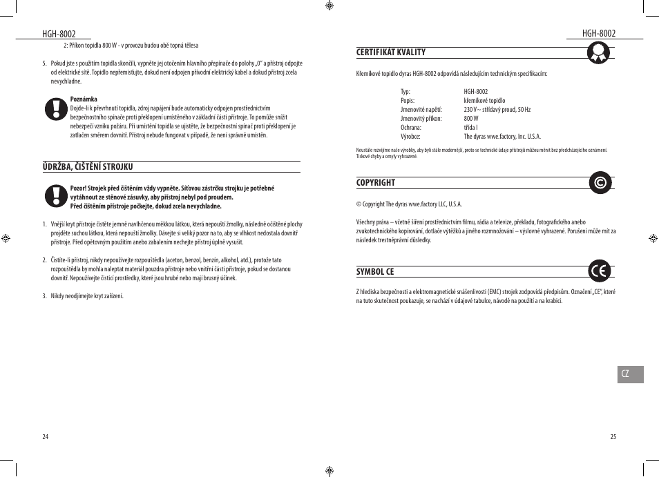 Dyras HGH-8002 User Manual | Page 13 / 23