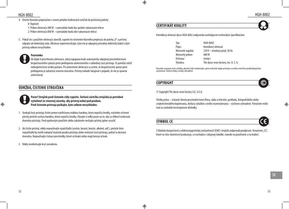 Dyras HGH-8002 User Manual | Page 17 / 23
