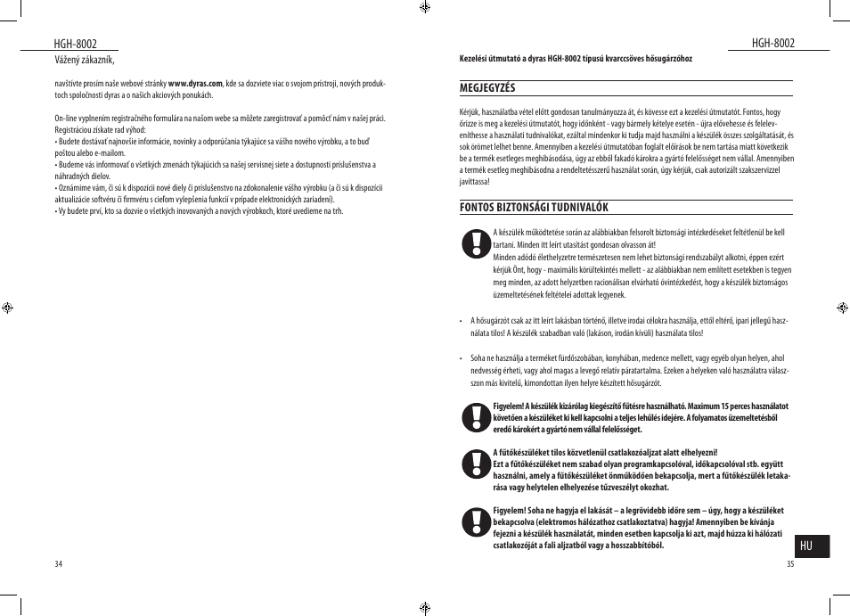 Dyras HGH-8002 User Manual | Page 18 / 23