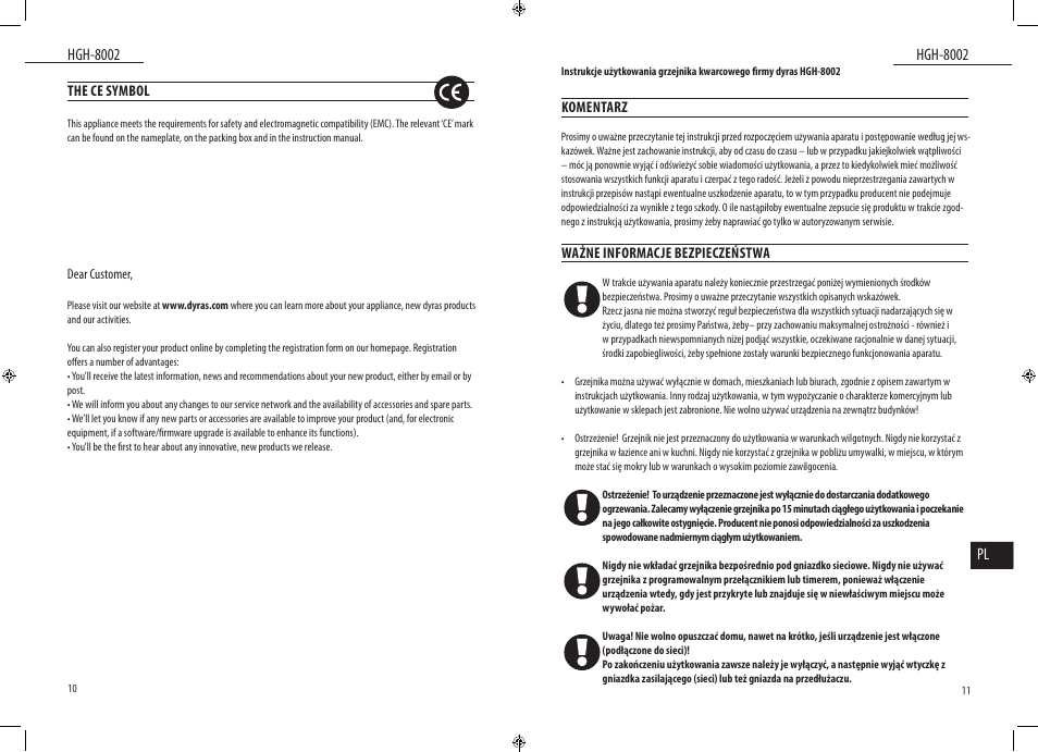 Dyras HGH-8002 User Manual | Page 6 / 23