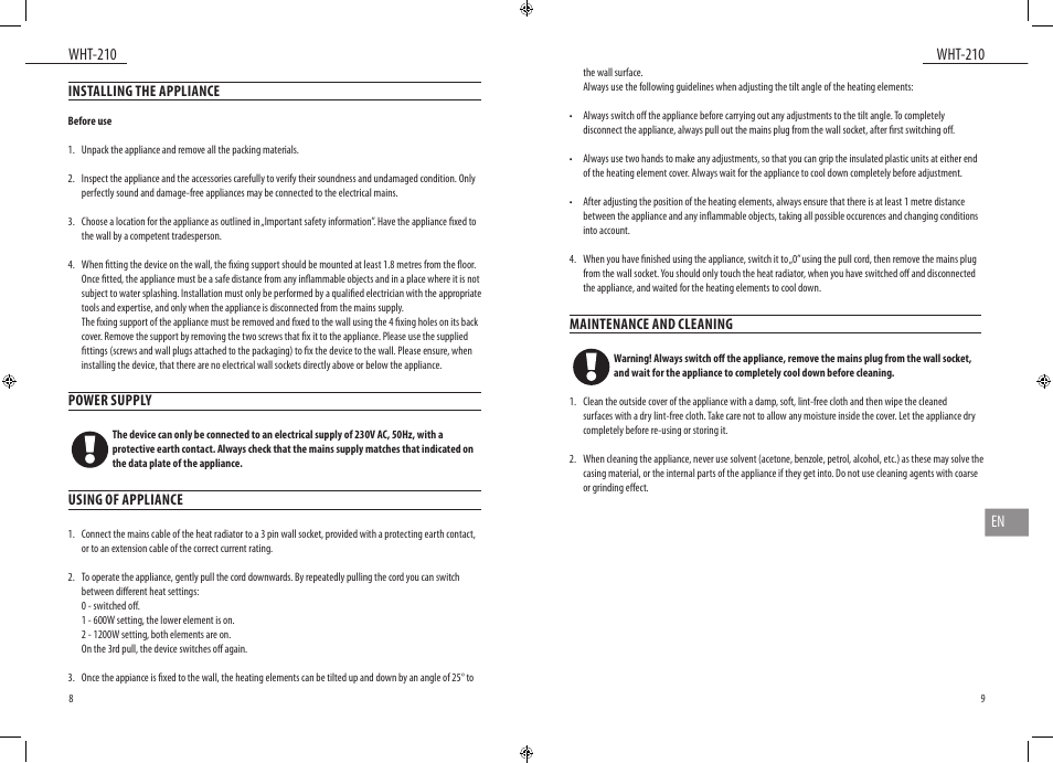 Dyras WHT-210 User Manual | Page 5 / 23