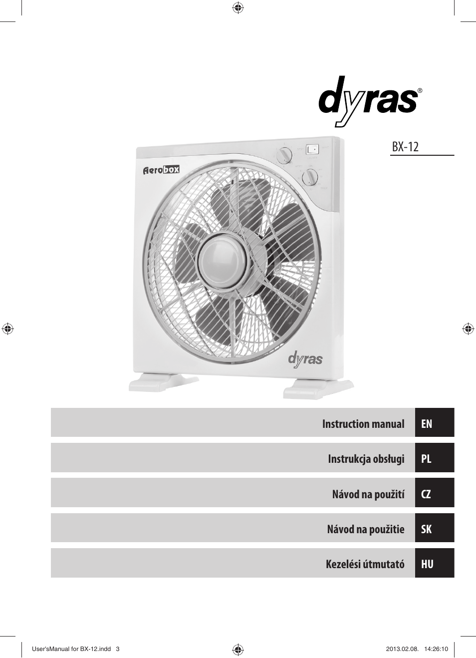 Bx-12 | Dyras BX-12 User Manual | Page 3 / 45