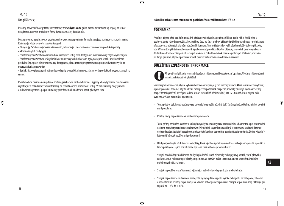 Dyras IFA-12 User Manual | Page 10 / 21