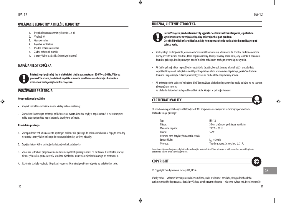 Dyras IFA-12 User Manual | Page 16 / 21