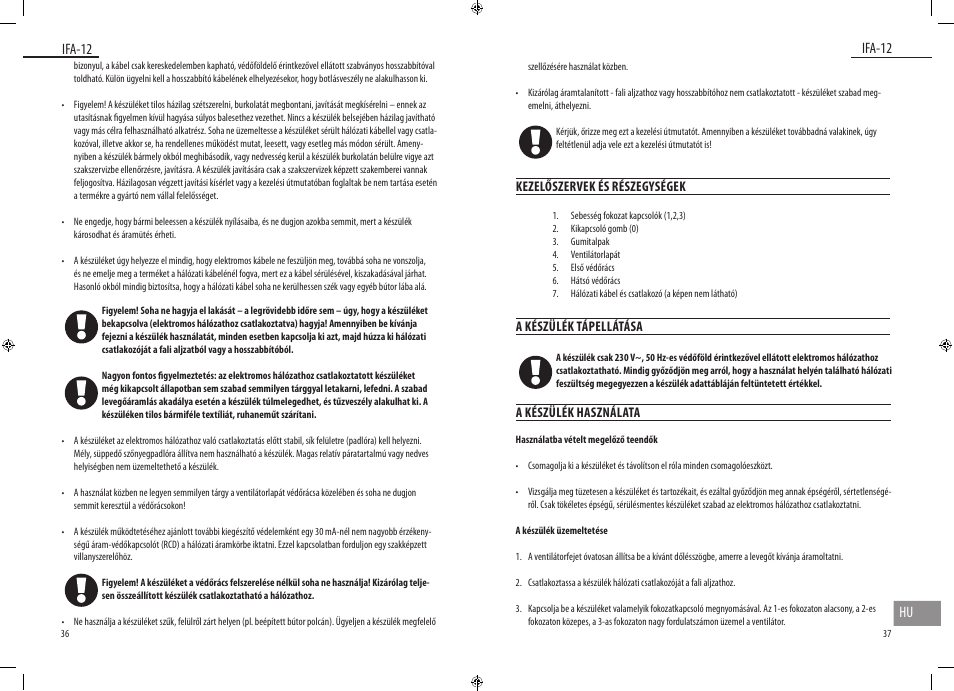 Ifa-12, Ifa-12 hu | Dyras IFA-12 User Manual | Page 19 / 21