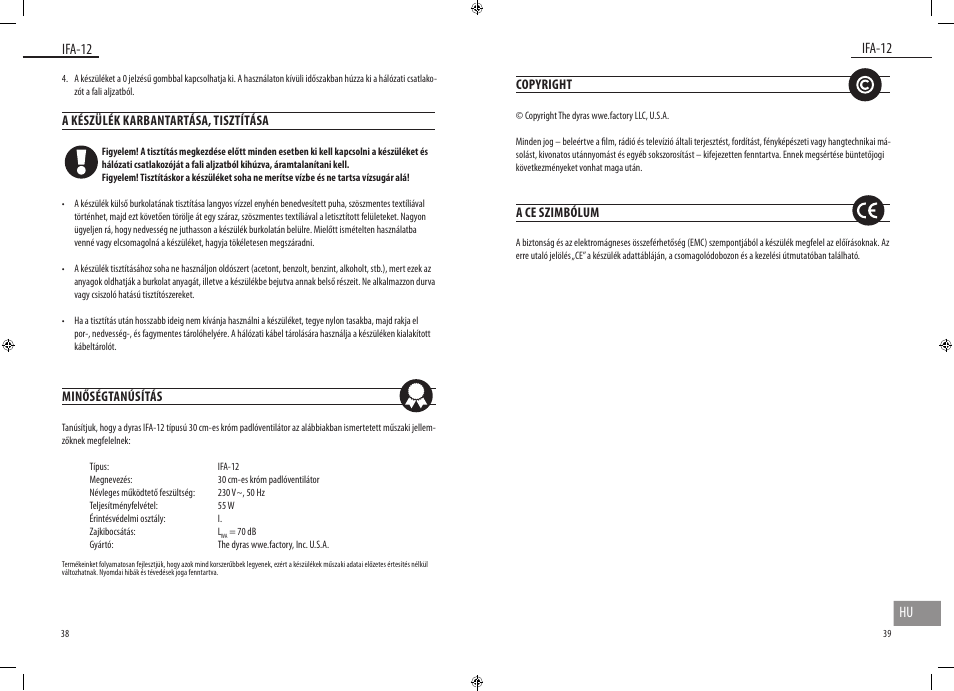 Dyras IFA-12 User Manual | Page 20 / 21