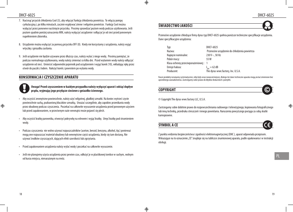 Dyras DHCF-6025 User Manual | Page 10 / 23