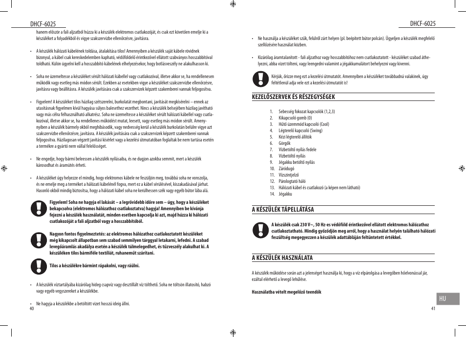 Dyras DHCF-6025 User Manual | Page 21 / 23