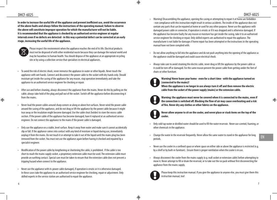 Dyras DHCF-6025 User Manual | Page 4 / 23