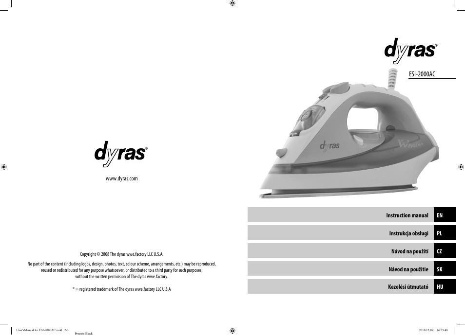 Esi-2000ac | Dyras ESI-2000AC User Manual | Page 2 / 39