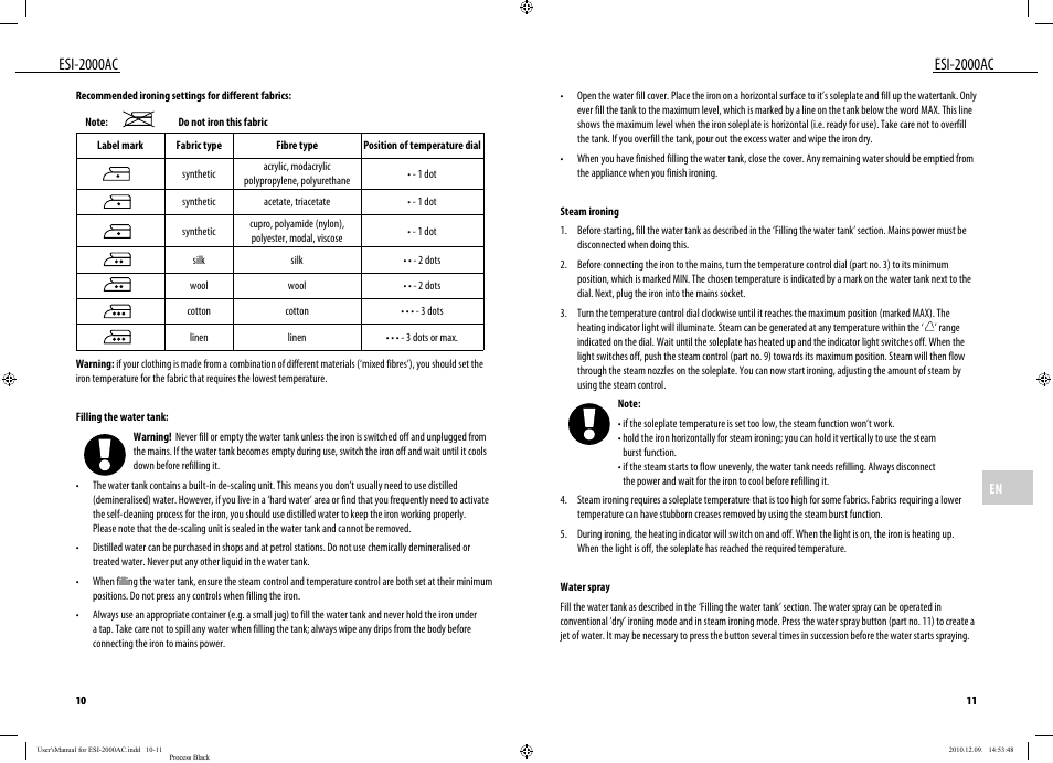 Esi-2000ac | Dyras ESI-2000AC User Manual | Page 6 / 39