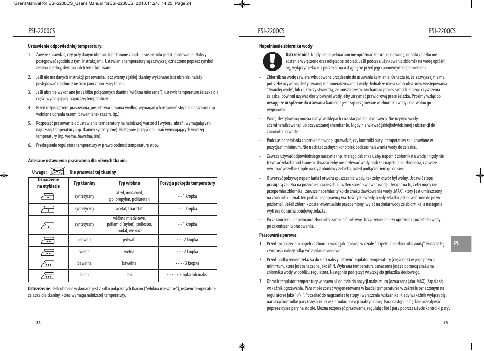 Esi-2200cs | Dyras ESI-2200CS User Manual | Page 13 / 39