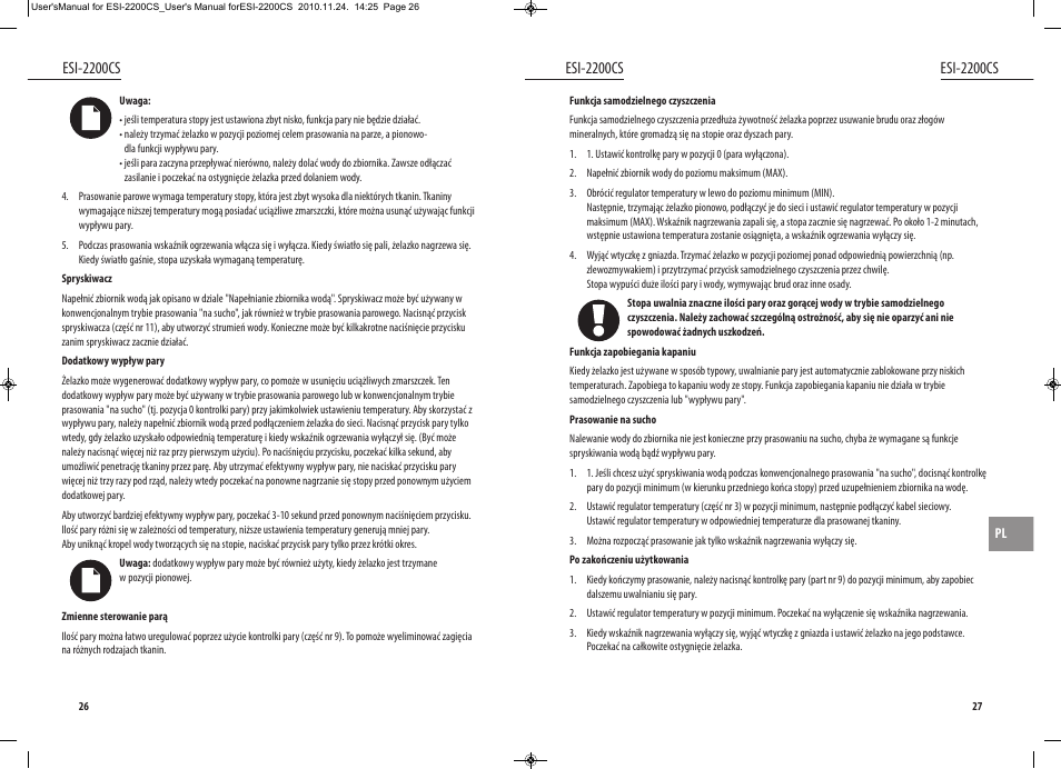 Esi-2200cs | Dyras ESI-2200CS User Manual | Page 14 / 39