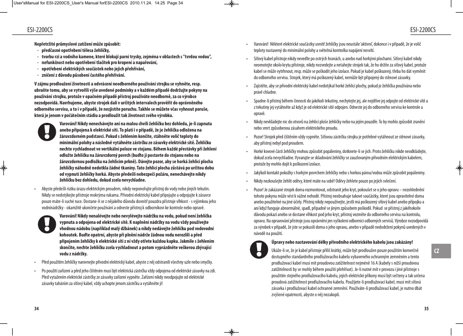 Esi-2200cs | Dyras ESI-2200CS User Manual | Page 18 / 39