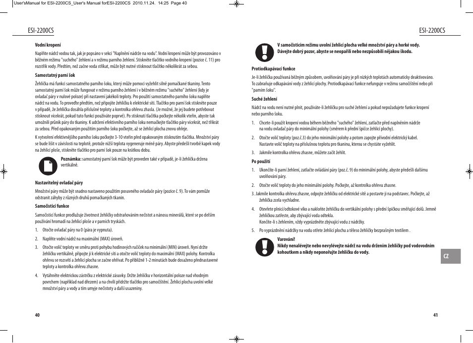 Esi-2200cs | Dyras ESI-2200CS User Manual | Page 21 / 39