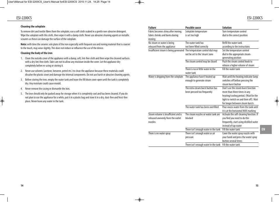 Esi-2200cs | Dyras ESI-2200CS User Manual | Page 8 / 39