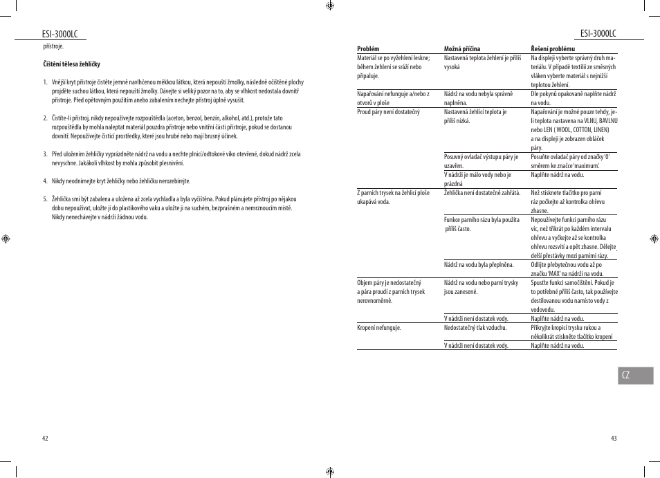 Esi-3000lc, Esi-3000lc cz | Dyras ESI-3000LC User Manual | Page 22 / 37