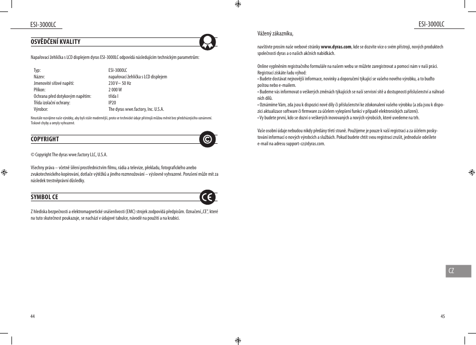 Dyras ESI-3000LC User Manual | Page 23 / 37