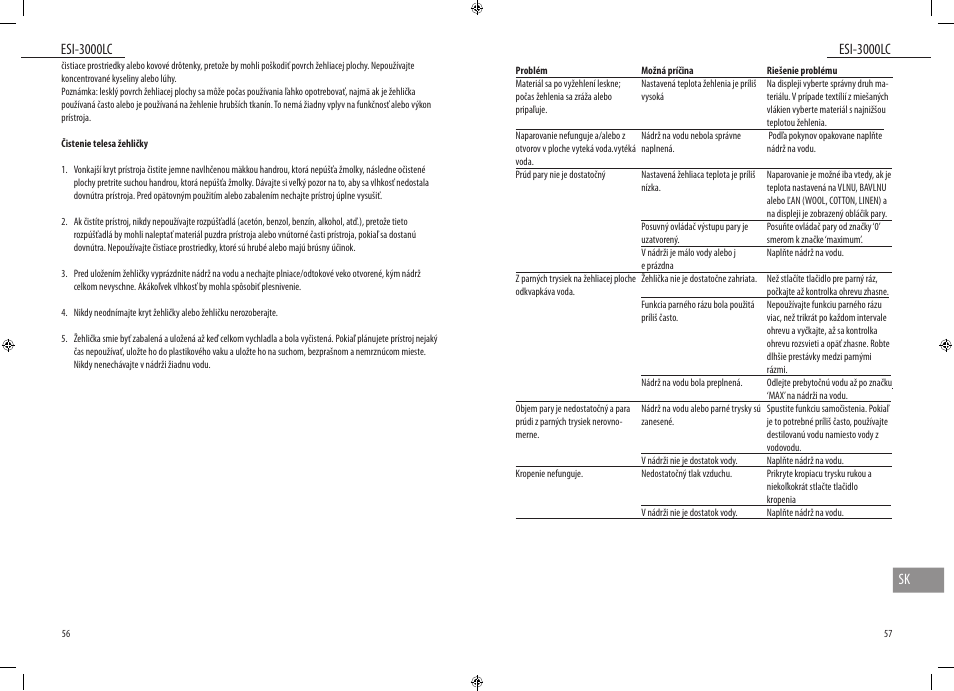 Esi-3000lc, Esi-3000lc sk | Dyras ESI-3000LC User Manual | Page 29 / 37