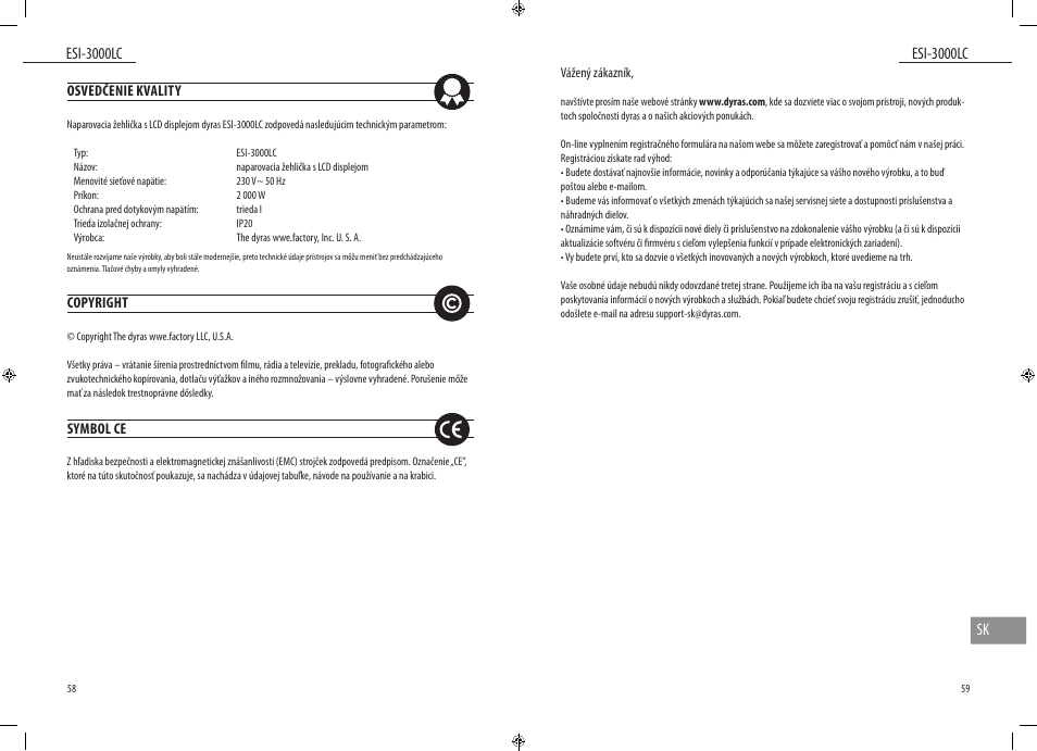 Dyras ESI-3000LC User Manual | Page 30 / 37