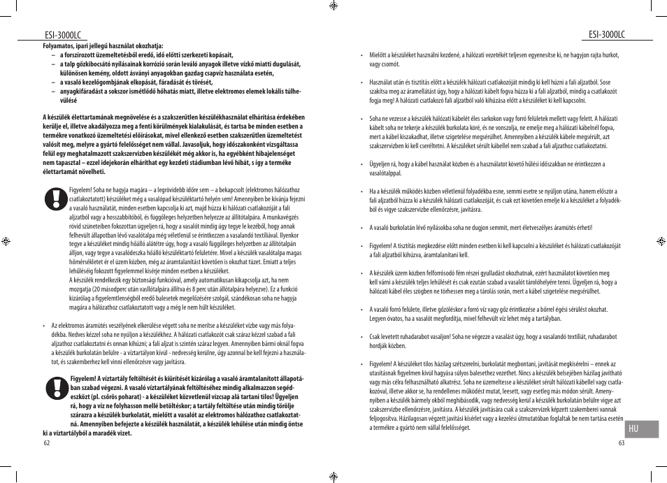 Esi-3000lc, Esi-3000lc hu | Dyras ESI-3000LC User Manual | Page 32 / 37