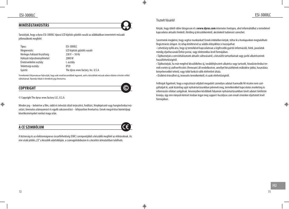 Dyras ESI-3000LC User Manual | Page 37 / 37