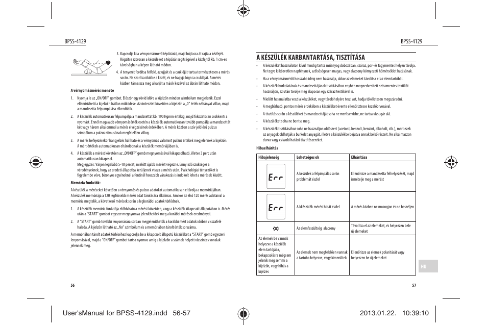 A készülék karbantartása, tisztítása | Dyras BPSS-4129 User Manual | Page 29 / 31