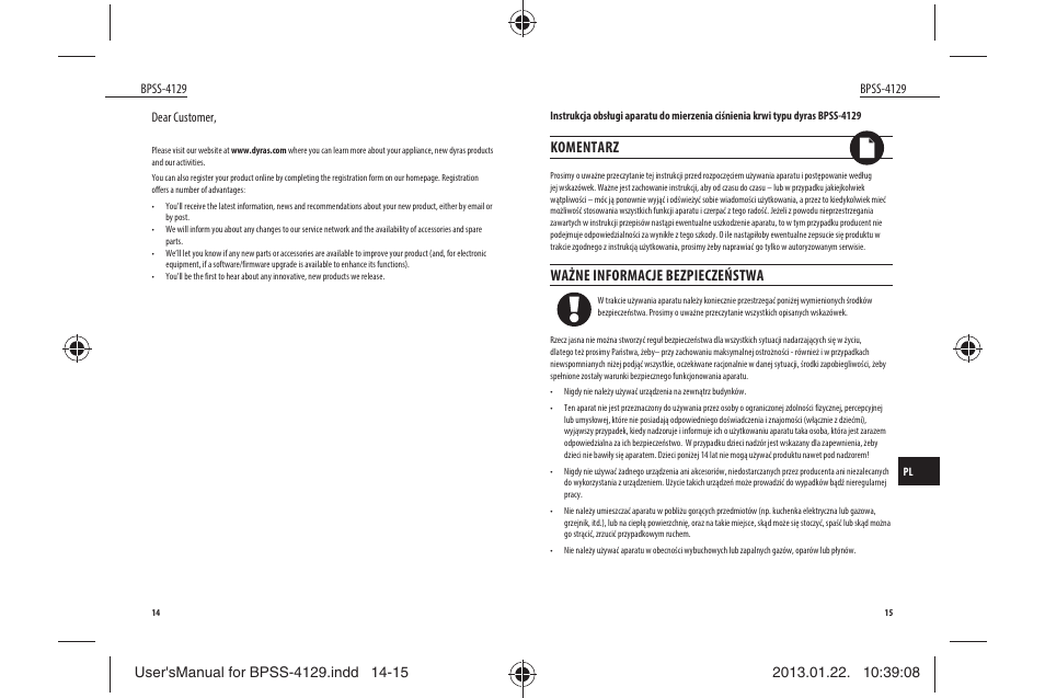 Dyras BPSS-4129 User Manual | Page 8 / 31