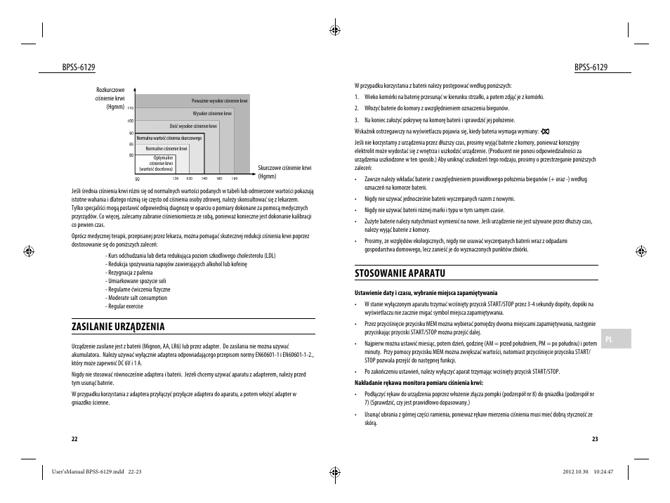 Zasilanie urządzenia, Stosowanie aparatu, Bpss-6129 | Dyras BPSS-6129 User Manual | Page 12 / 33