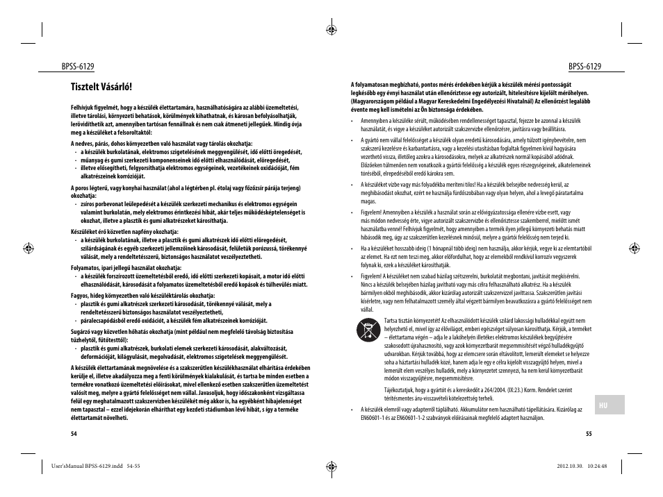 Tisztelt vásárló, Bpss-6129 | Dyras BPSS-6129 User Manual | Page 28 / 33