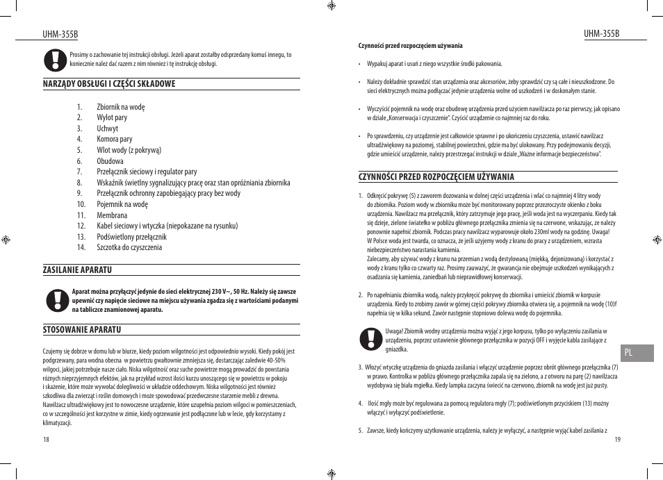 Dyras UHM-355B User Manual | Page 10 / 29