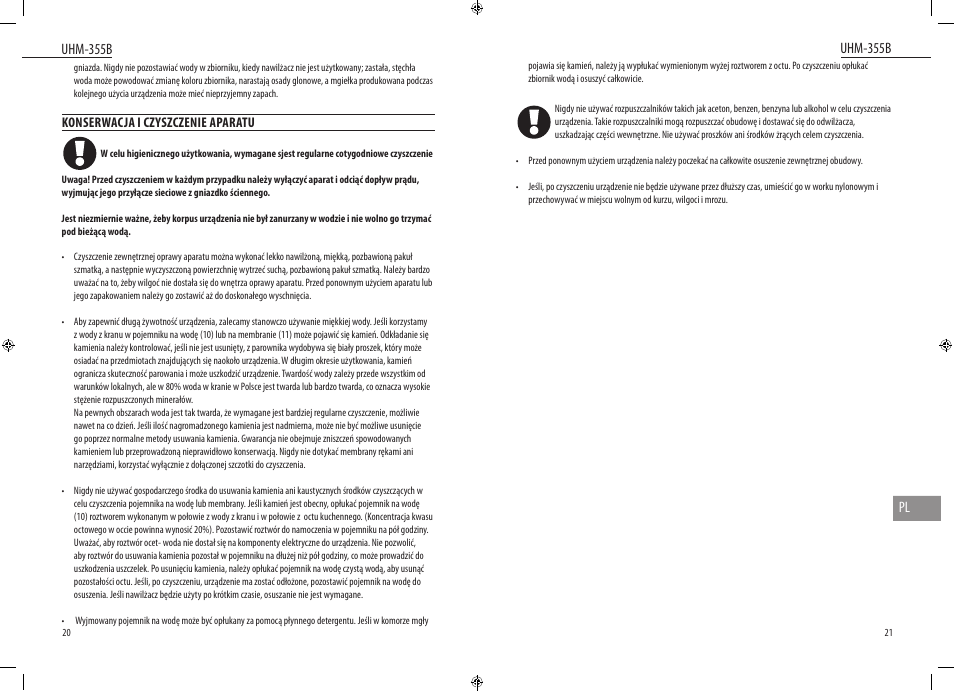 Uhm-355b, Uhm-355b pl | Dyras UHM-355B User Manual | Page 11 / 29
