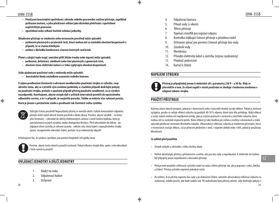 Dyras UHM-355B User Manual | Page 15 / 29